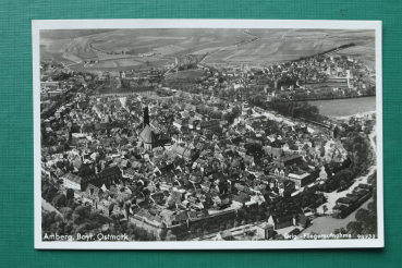 AK Amberg / 1930-1945 / Bayerische Ostmark / Fliegeraufnahme / Strassen Stadtmauer